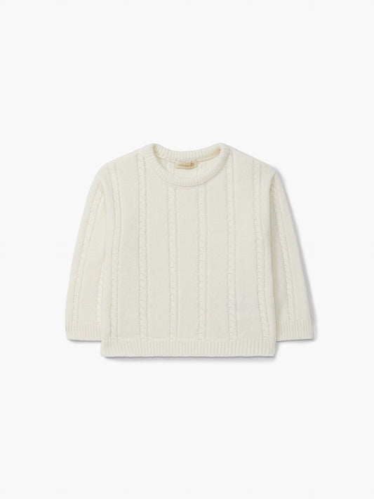 Pull con trecce in lana merino - Maglieria - WEDOBLE