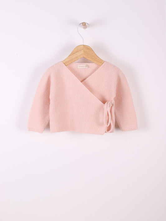 Cardigan incrociato rosa - Maglieria - WEDOBLE