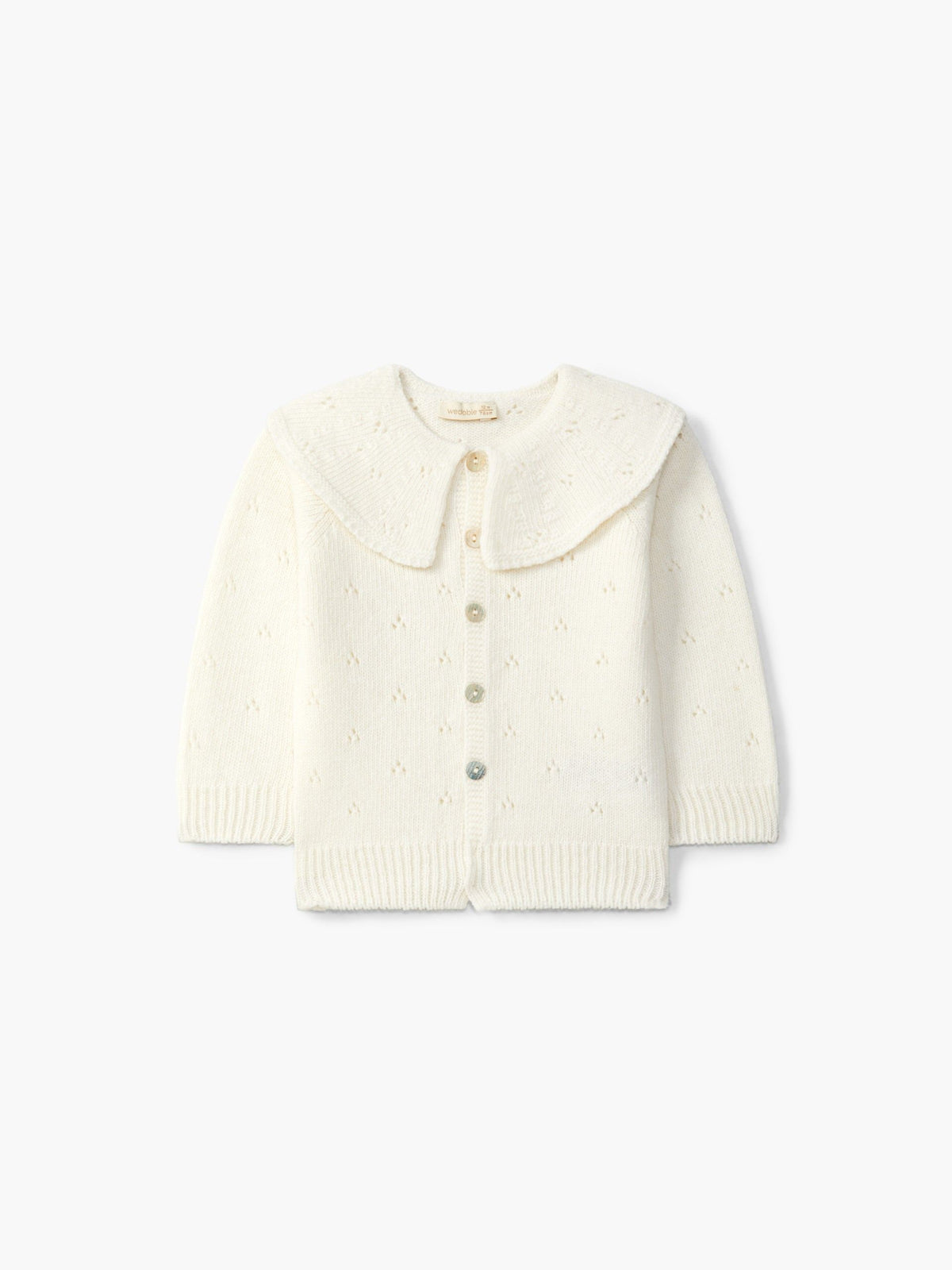 Cardigan traforato bianco - Maglieria - WEDOBLE
