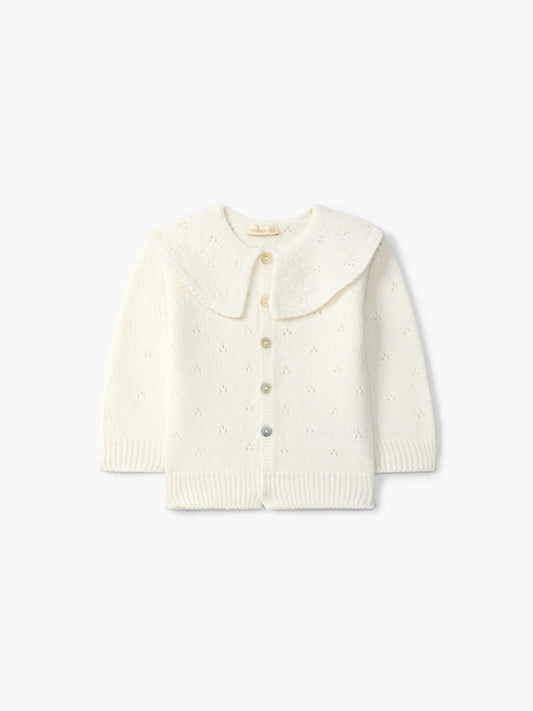 Cardigan traforato bianco - Maglieria - WEDOBLE