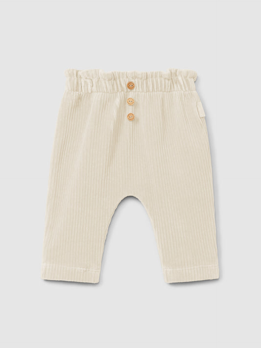 Pantaloni a vita alta in tessuto tipo velluto a coste - Pantaloni - Laranjinha