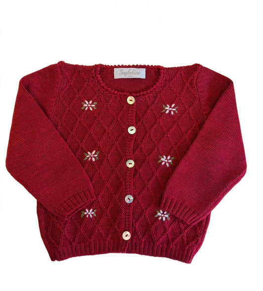 Cardigan con ricamo margherite - Maglieria - GUGHELINO