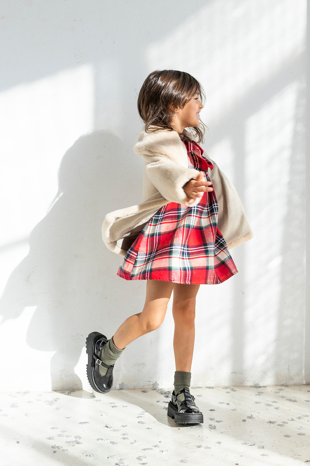 Abito fantasia quadri rossi - Abiti - PETIT INDI