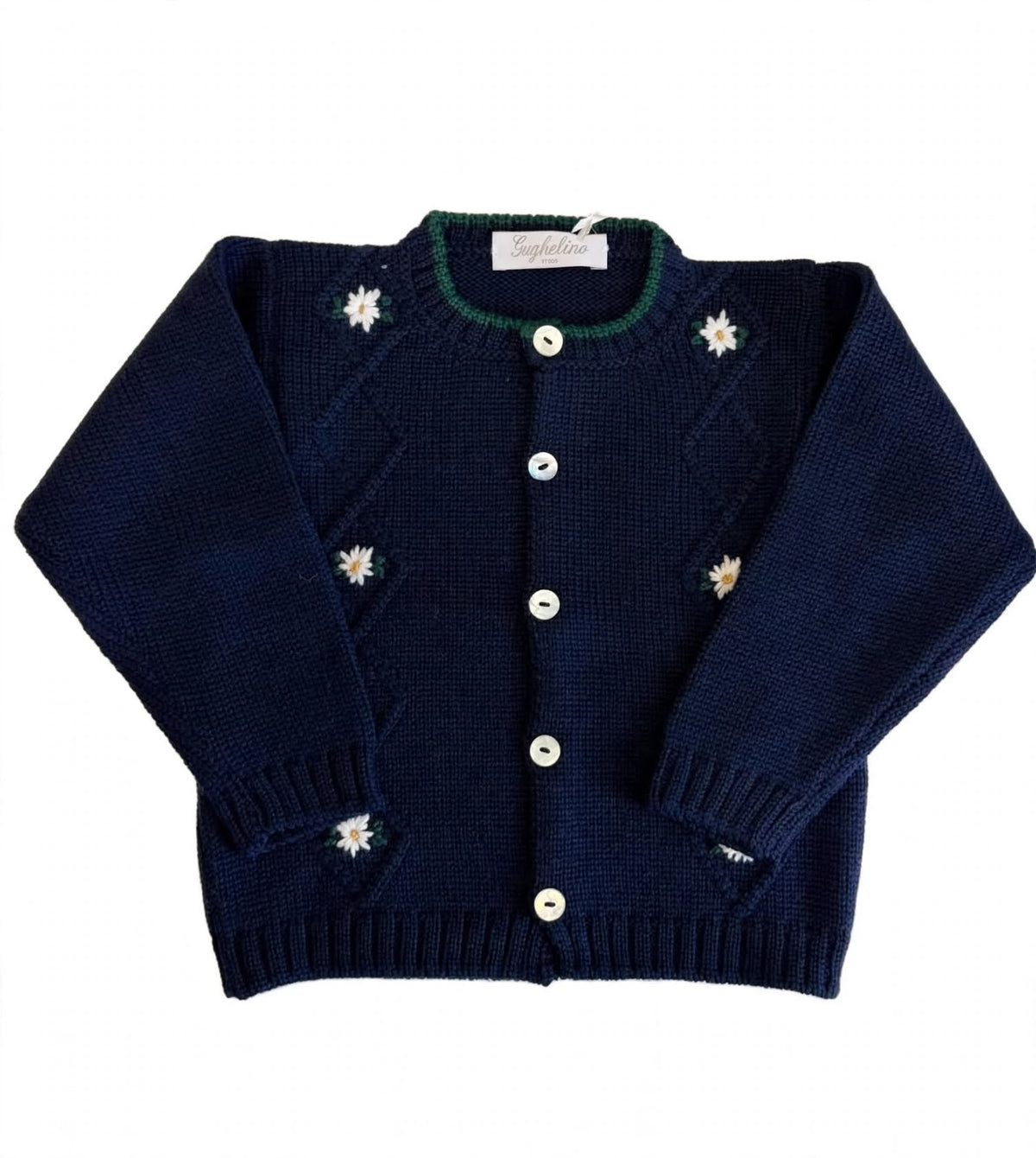 Cardigan ricamo stella alpina - Maglieria - GUGHELINO