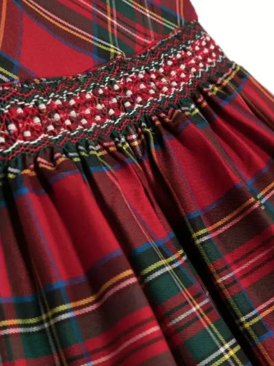 Abito Malvi tartan colletto verde - Abiti - malvi