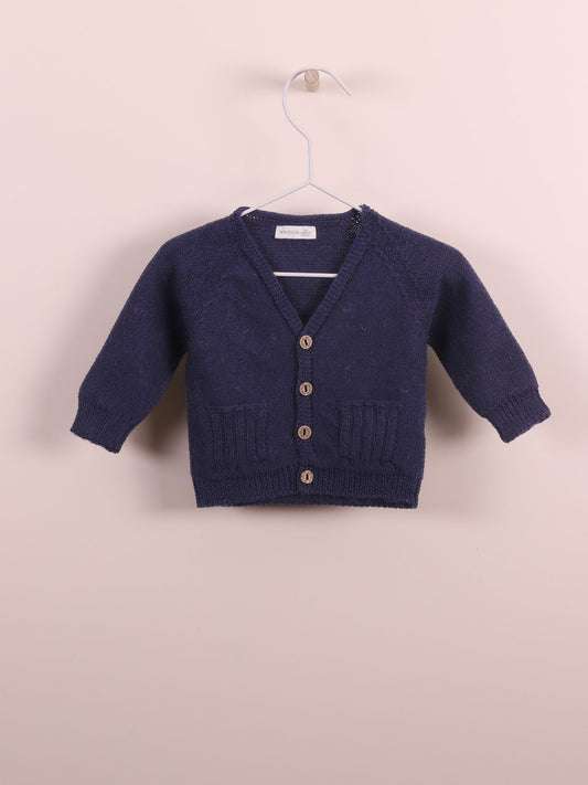 Cardigan blu scollo V - Maglieria - WEDOBLE