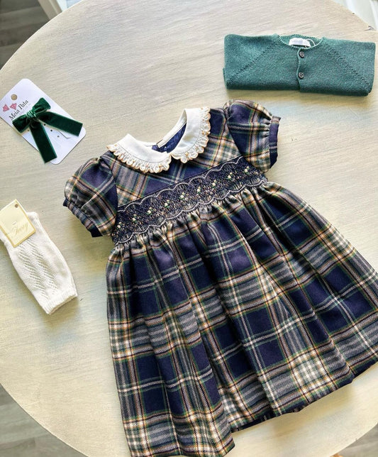 Abito check profili ocra - Abiti - LES ENFANT DE GISELLE