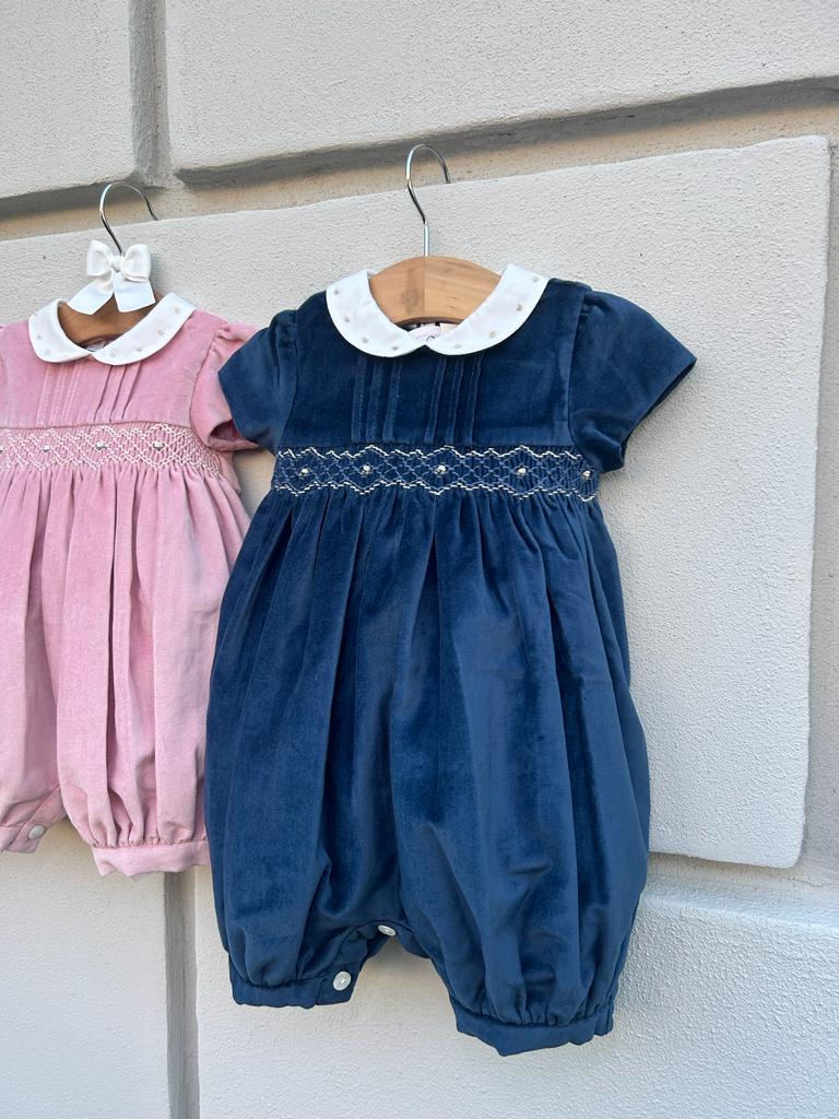 Pagliaccetto in velluto collo tondo - LES ENFANT DE GISELLE