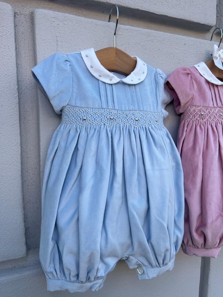 Pagliaccetto in velluto collo tondo - LES ENFANT DE GISELLE