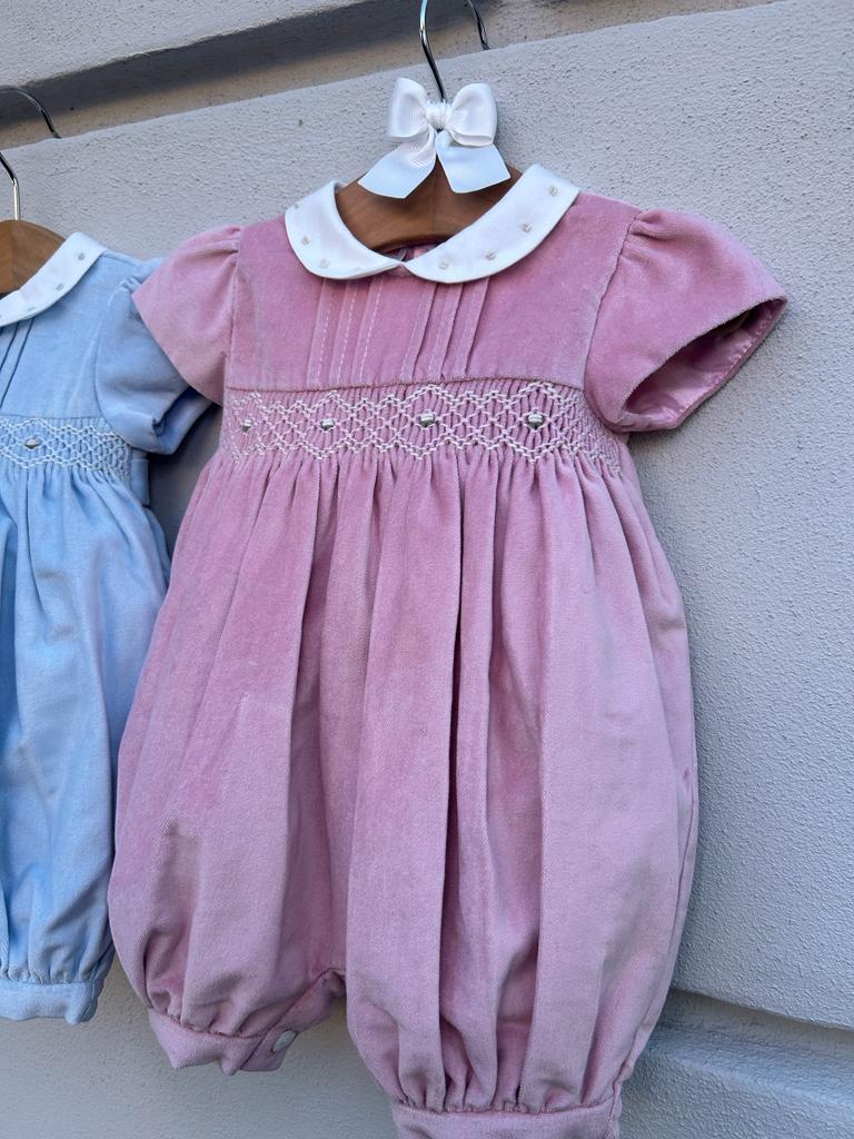 Pagliaccetto in velluto collo tondo - LES ENFANT DE GISELLE